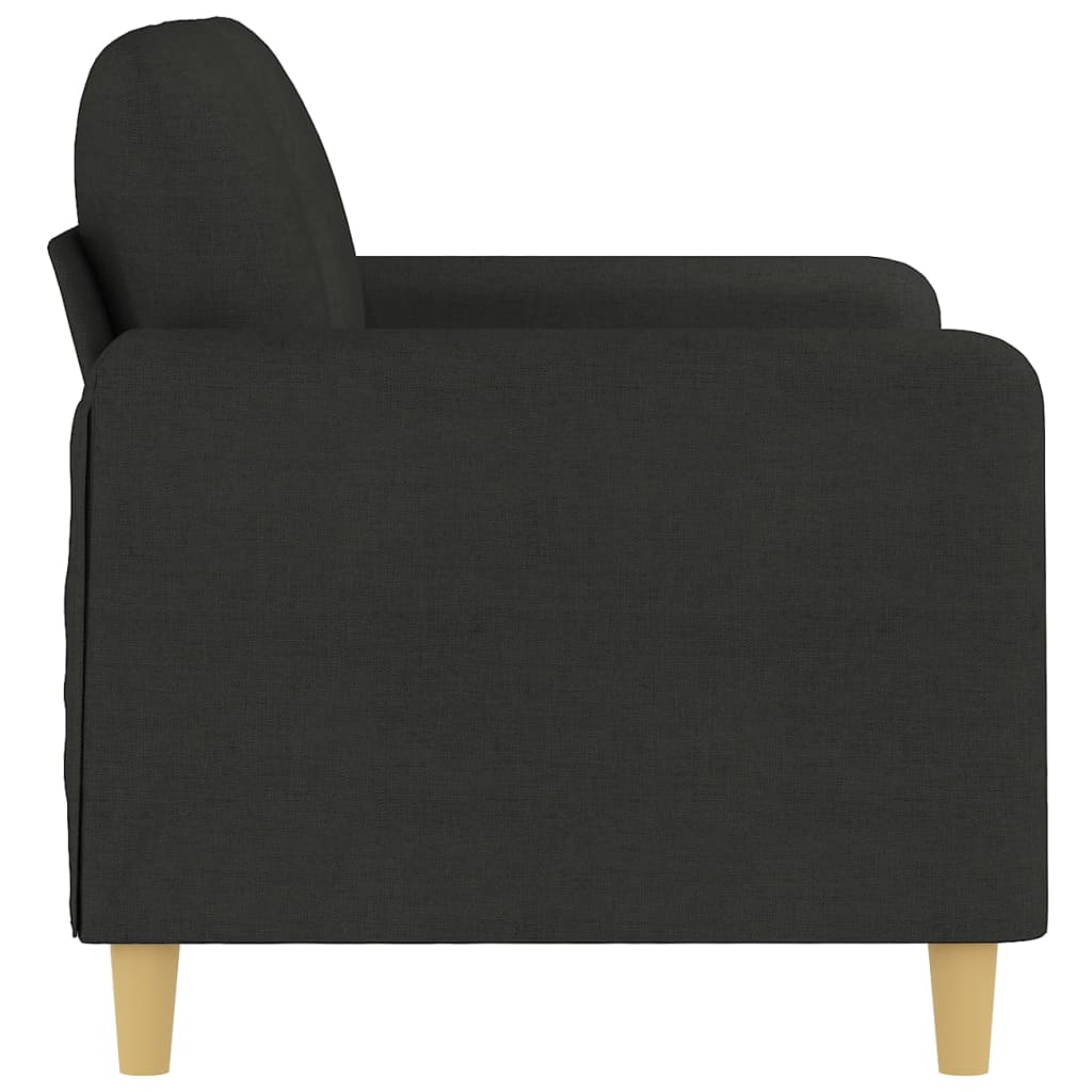 vidaXL 2-Sitzer-Sofa Schwarz 120 cm Stoff