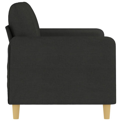vidaXL 2-Sitzer-Sofa Schwarz 120 cm Stoff