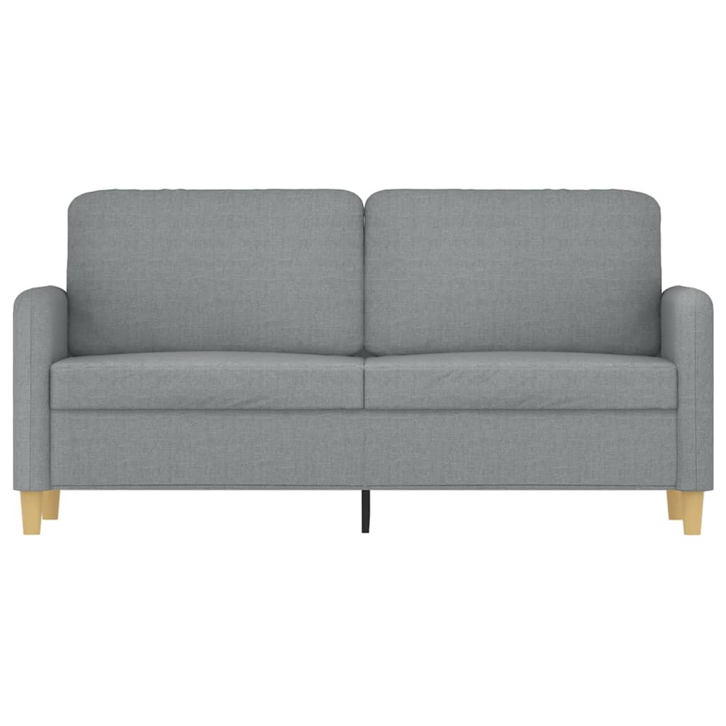2-Sitzer-Sofa Hellgrau 140 cm Stoff
