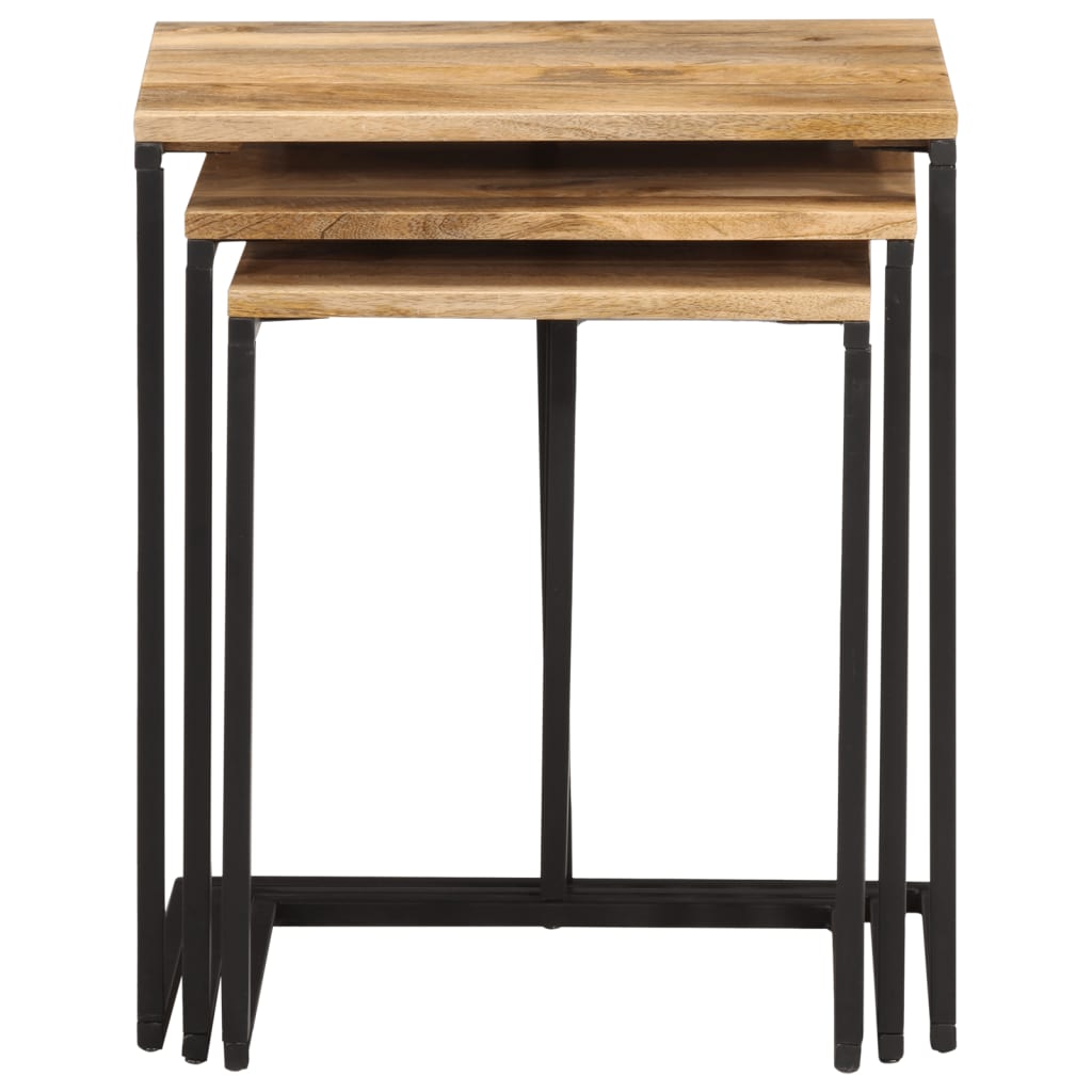 vidaXL Tables gigognes 3 pcs Bois d'acacia massif