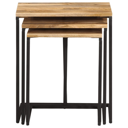 vidaXL Tables gigognes 3 pcs Bois d'acacia massif