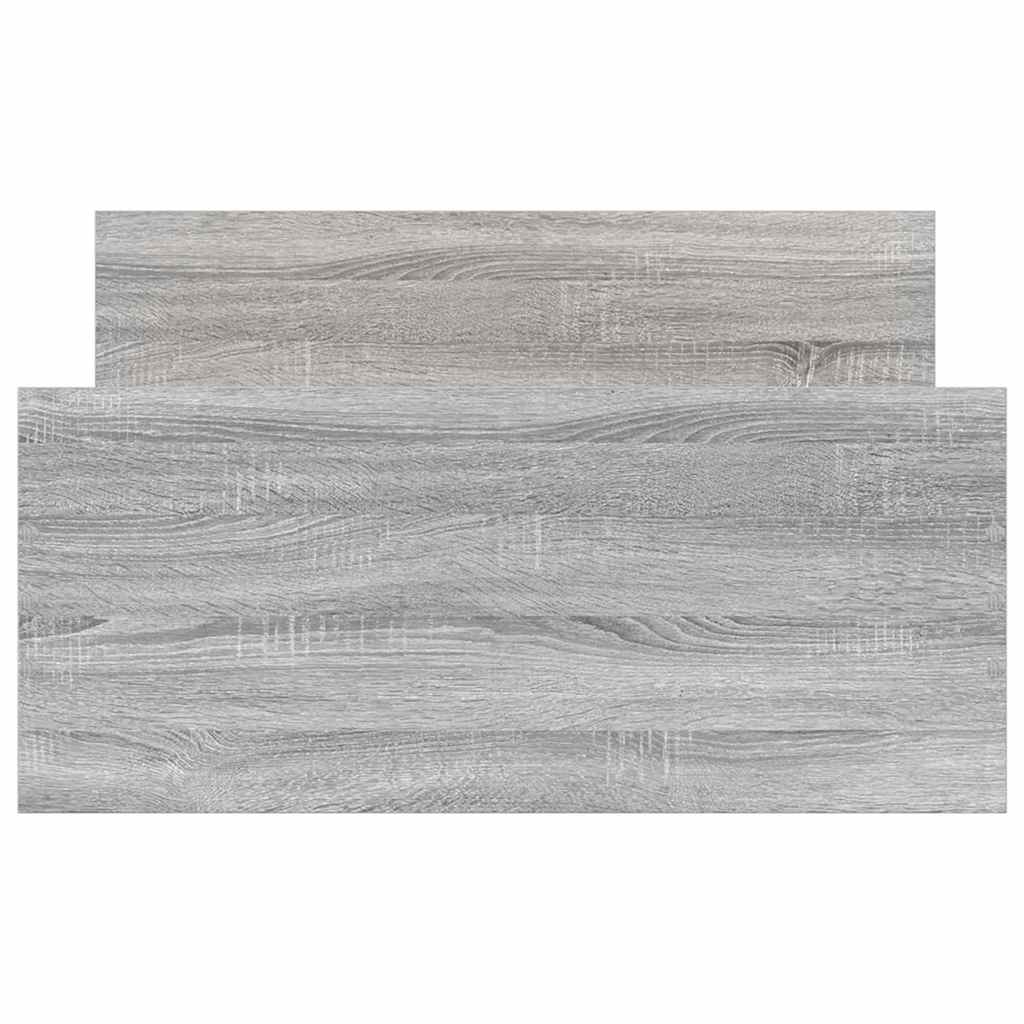 vidaXL Bettgestell Grau Sonoma 90x200 cm Holzwerkstoff