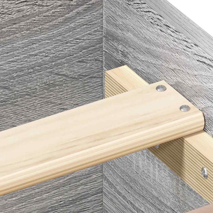 vidaXL Bettgestell Grau Sonoma 90x200 cm Holzwerkstoff