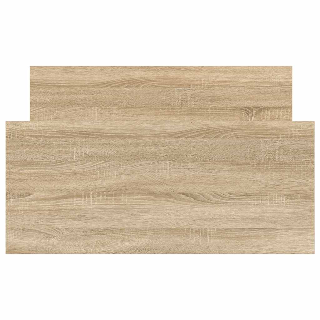 vidaXL Bettgestell ohne Matratze Sonoma-Eiche 75x190 cm Holzwerkstoff