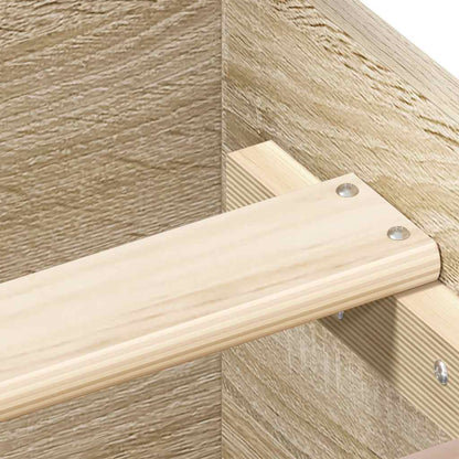 vidaXL Bettgestell ohne Matratze Sonoma-Eiche 75x190 cm Holzwerkstoff