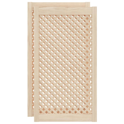 vidaXL Schranktüren 2 Stk. Gitterdesign 49,5x99 cm Massivholz Kiefer