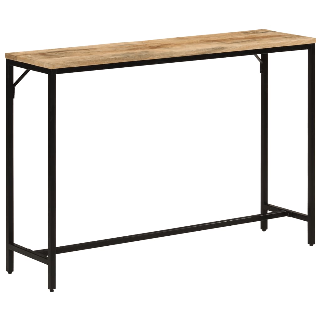 vidaXL Konsolentisch 110x30x75 cm Raues Massivholz Mango und Eisen