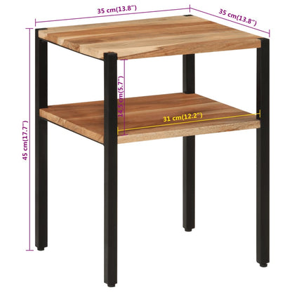 vidaXL Beistelltisch 35x35x45 cm Massivholz Akazie und Eisen
