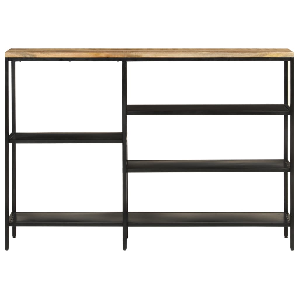 vidaXL Table console 110x30x75 cm Bois de manguier massif brut et fer
