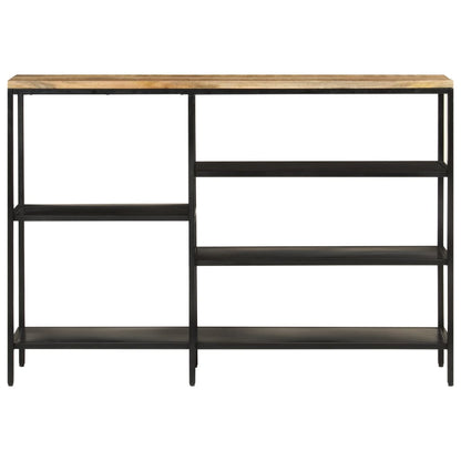 vidaXL Table console 110x30x75 cm Bois de manguier massif brut et fer