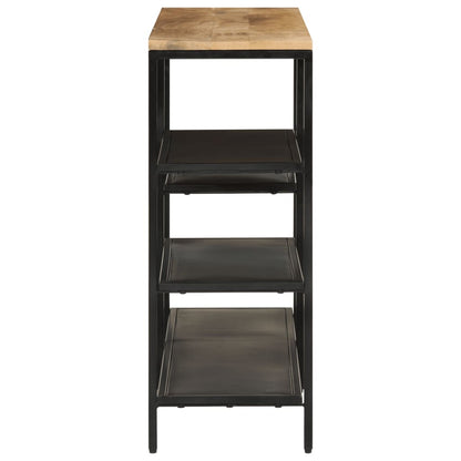 vidaXL Table console 110x30x75 cm Bois de manguier massif brut et fer