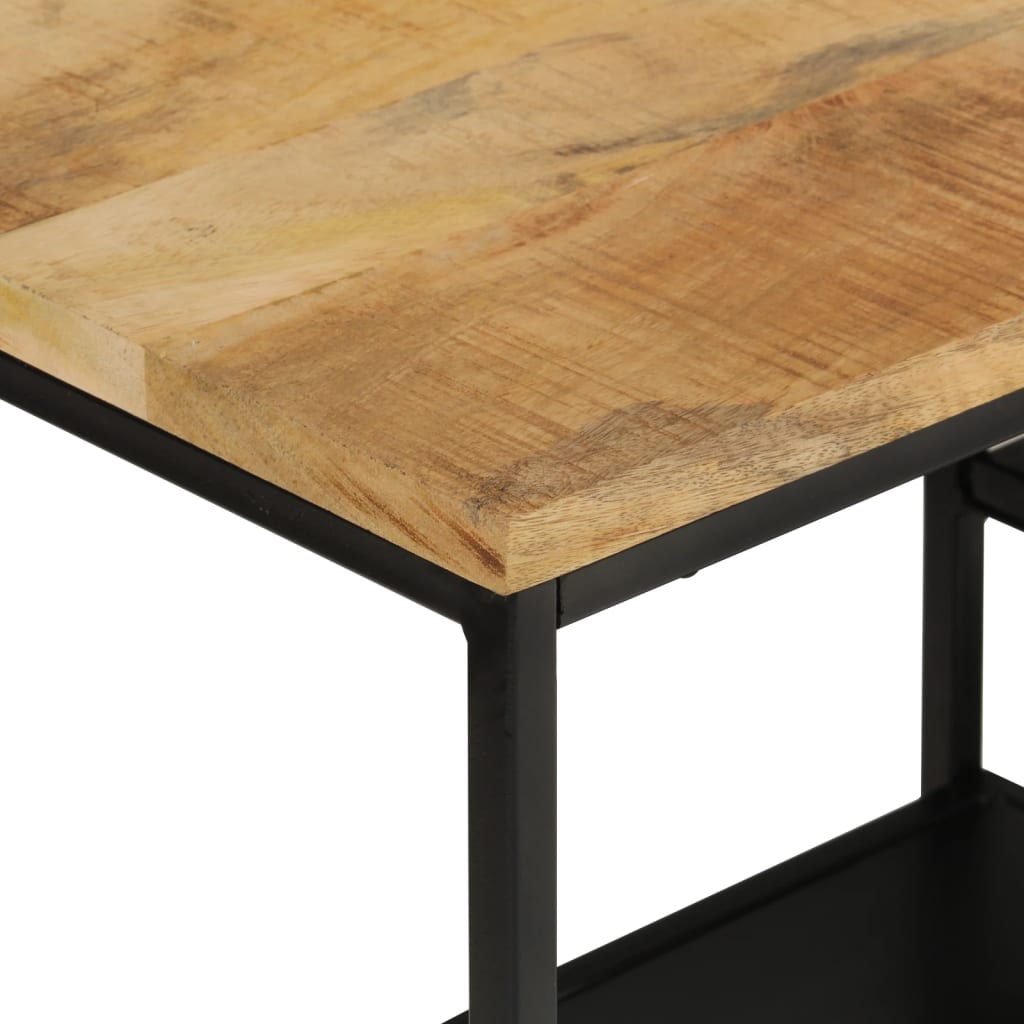 vidaXL Table console 110x30x75 cm Bois de manguier massif brut et fer
