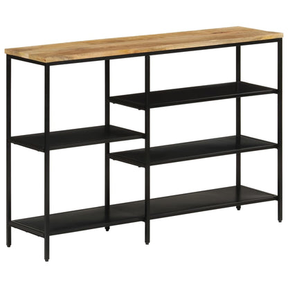 vidaXL Table console 110x30x75 cm Bois de manguier massif brut et fer