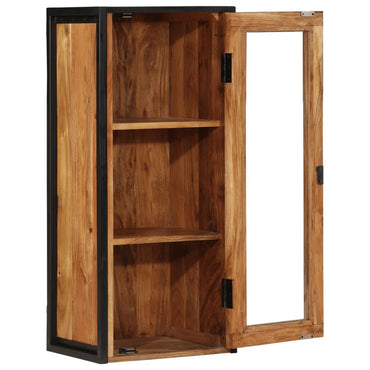 vidaXL Armoire murale de salle de bain 40x30x90 cm Bois d'acacia massif et fer