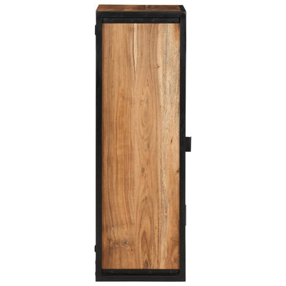 vidaXL Armoire murale de salle de bain 40x30x90 cm Bois d'acacia massif et fer