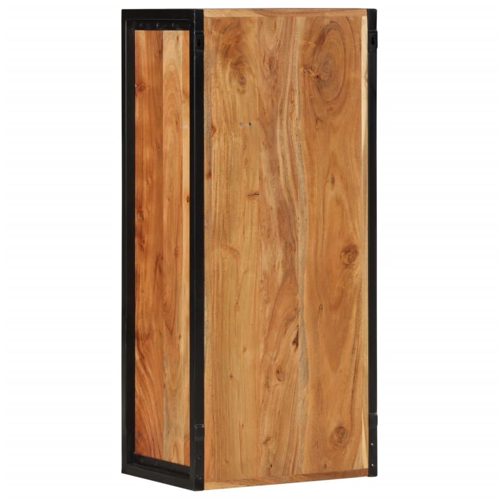 vidaXL Armoire murale de salle de bain 40x30x90 cm Bois d'acacia massif et fer