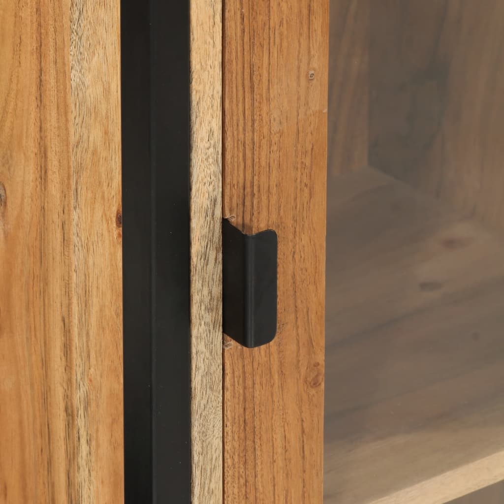 vidaXL Armoire murale de salle de bain 40x30x90 cm Bois d'acacia massif et fer