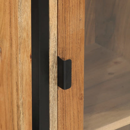 vidaXL Armoire murale de salle de bain 40x30x90 cm Bois d'acacia massif et fer