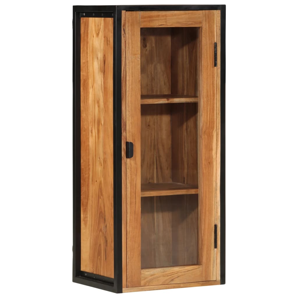vidaXL Armoire murale de salle de bain 40x30x90 cm Bois d'acacia massif et fer