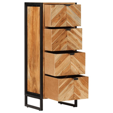 vidaXL Meuble de salle de bain 40x30x100 cm Bois d'acacia massif et fer