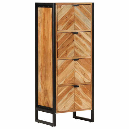 vidaXL Meuble de salle de bain 40x30x100 cm Bois d'acacia massif et fer