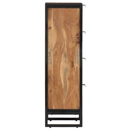 vidaXL Meuble de salle de bain 40x30x100 cm Bois d'acacia massif et fer