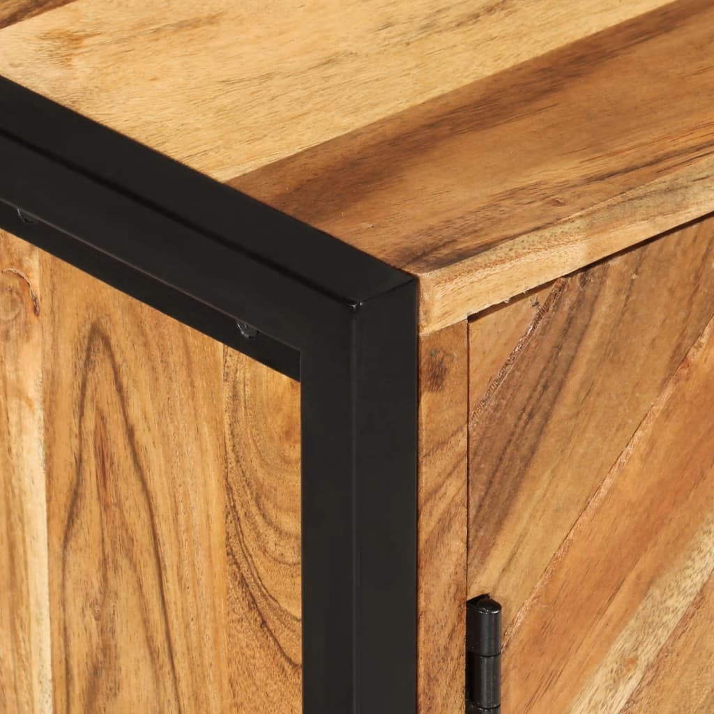vidaXL Meuble de salle de bain 55x35x60 cm Bois d'acacia massif et fer