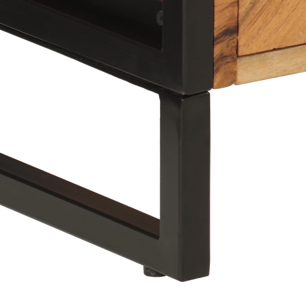 vidaXL Meuble de salle de bain 55x35x60 cm Bois d'acacia massif et fer