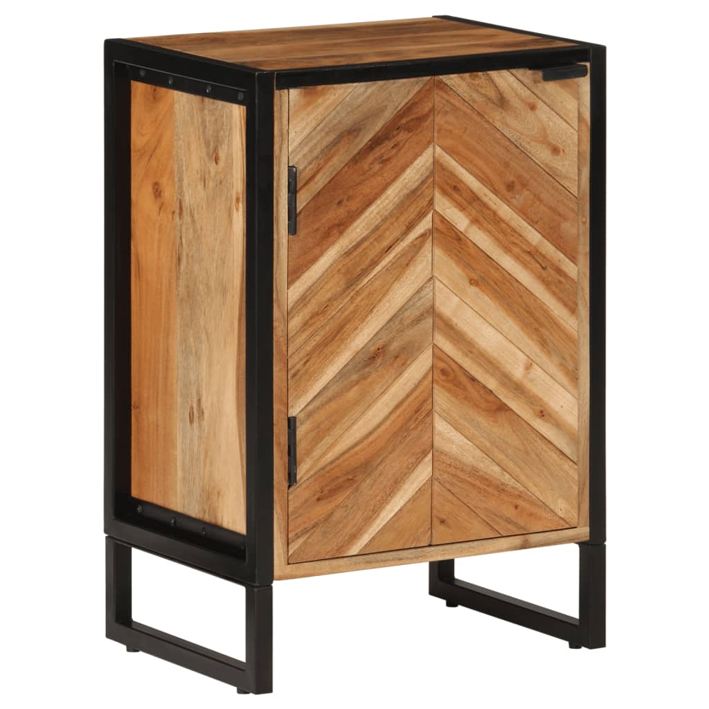 vidaXL Badschrank 40x30x60 cm Massivholz Akazie und Eisen