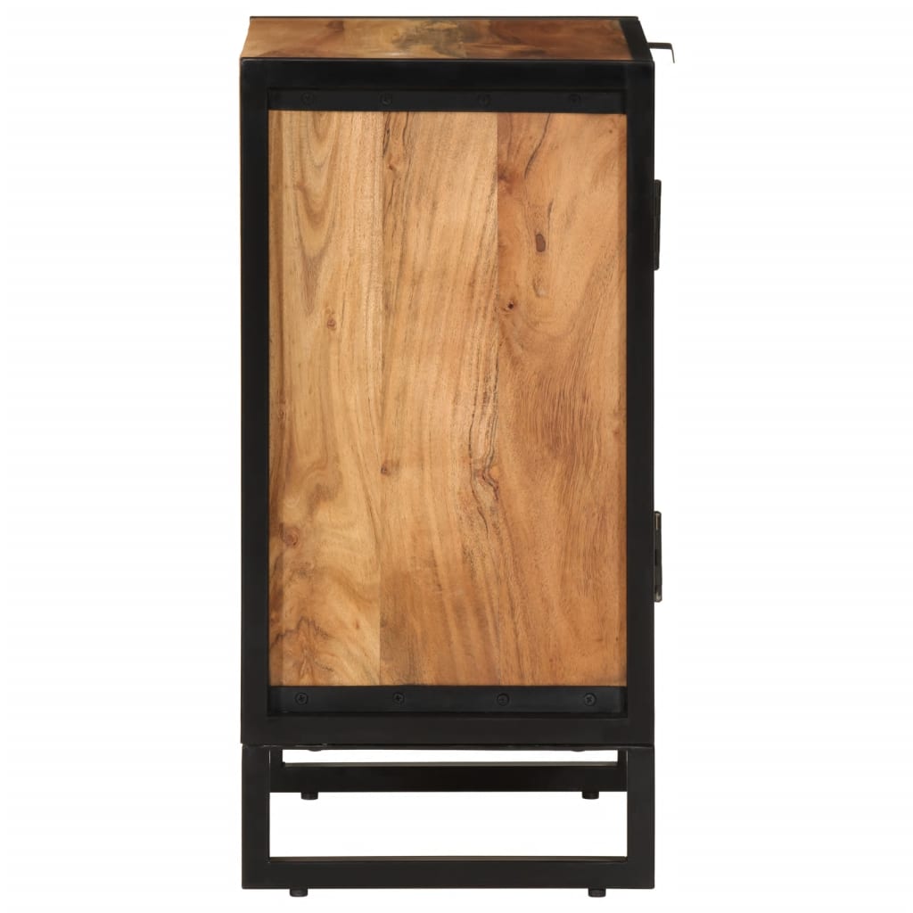 vidaXL Badschrank 40x30x60 cm Massivholz Akazie und Eisen