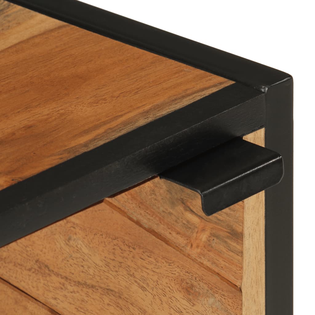 vidaXL Badschrank 40x30x60 cm Massivholz Akazie und Eisen
