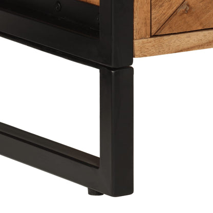 vidaXL Badschrank 40x30x60 cm Massivholz Akazie und Eisen