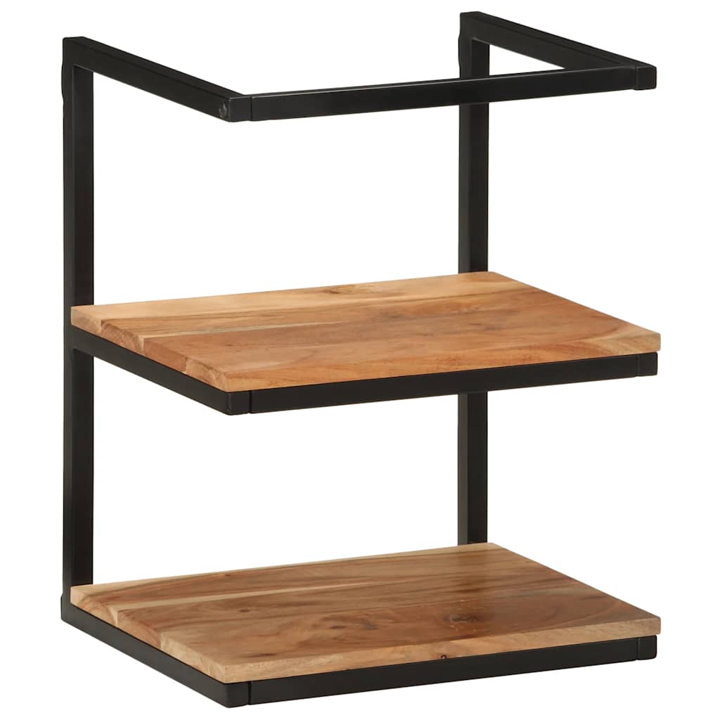 vidaXL Wandregal 40x30x50 cm Massivholz Akazie und Eisen