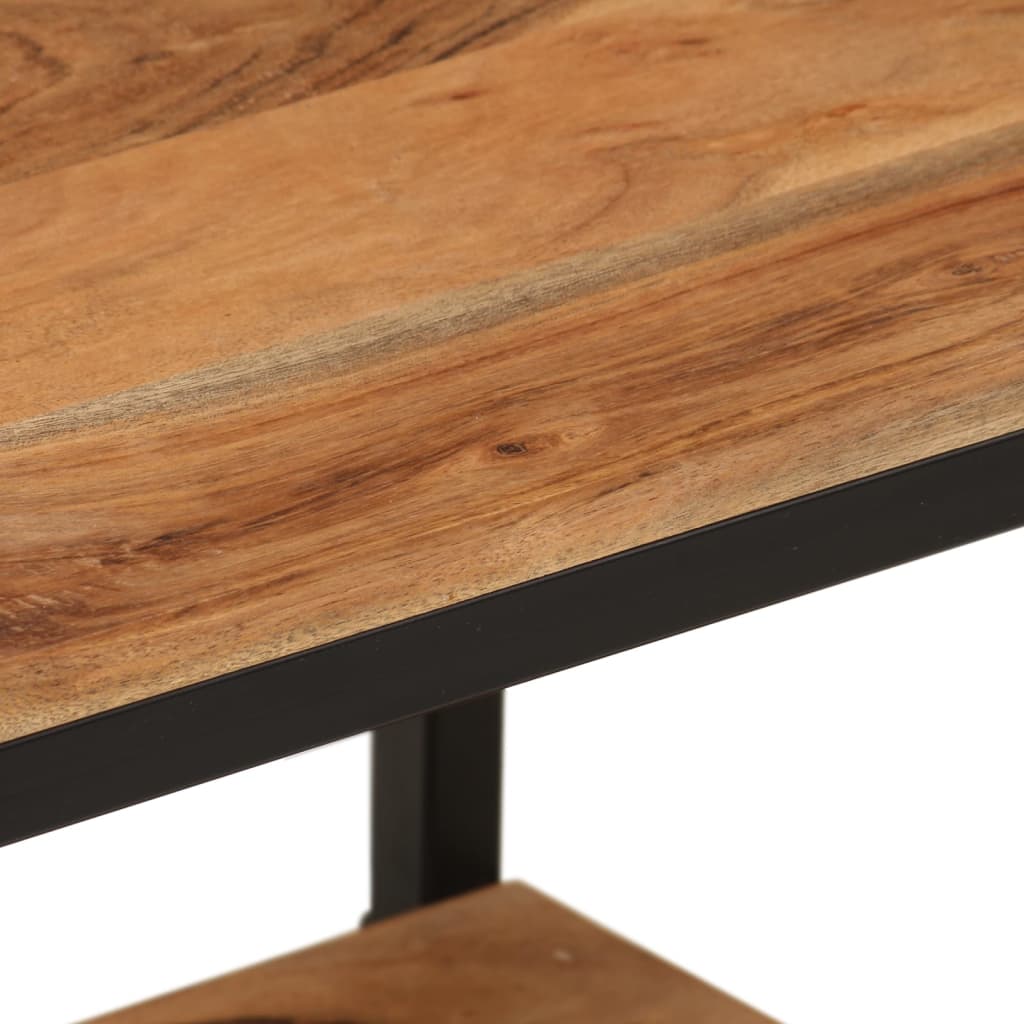 vidaXL Wandregal 40x30x50 cm Massivholz Akazie und Eisen