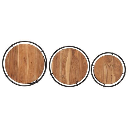 vidaXL Tables gigognes 3 pcs Bois d'acacia massif