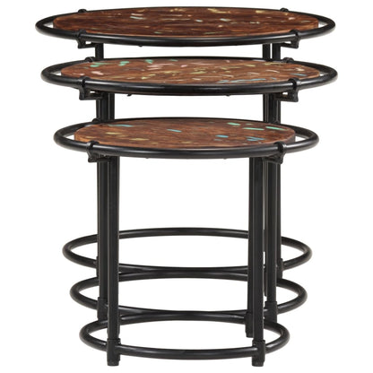 vidaXL Tables basses gigognes 3 pcs. Bois massif recyclé