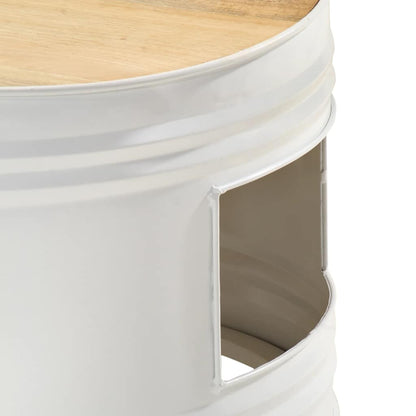 vidaXL Tables d'appoint forme tonneau 3 pcs Bois de manguier massif brut