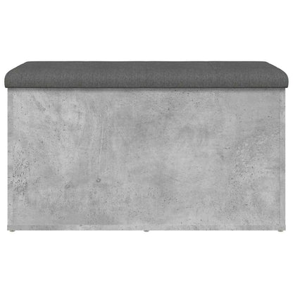 vidaXL Sitzbank mit Stauraum Betongrau 82x42x45 cm Holzwerkstoff