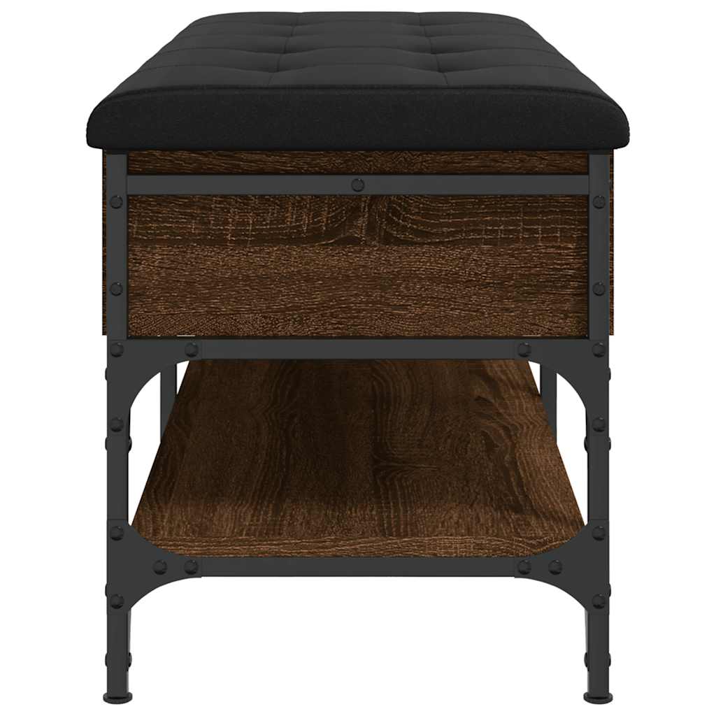 Schuhbank Braun Eichen-Optik 102x42x45 cm Holzwerkstoff