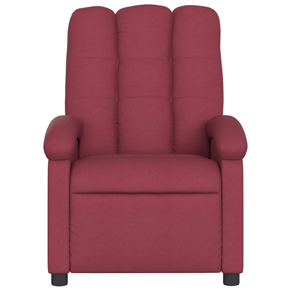 vidaXL Relaxsessel Elektrisch Weinrot Stoff