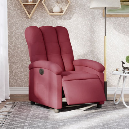 vidaXL Relaxsessel Elektrisch Weinrot Stoff