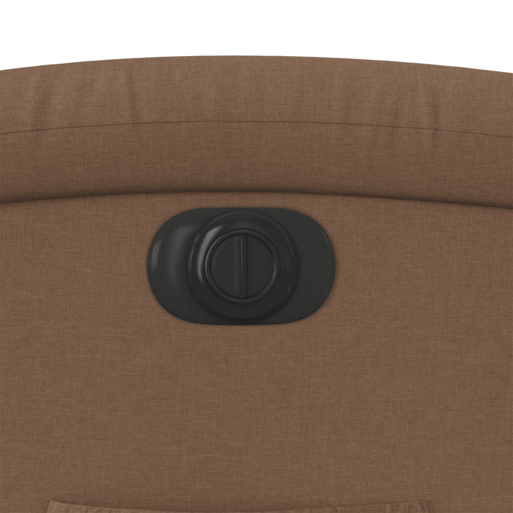 vidaXL Fauteuil de Relaxation Électrique Marron Tissu