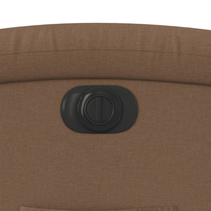 vidaXL Fauteuil de Relaxation Électrique Marron Tissu