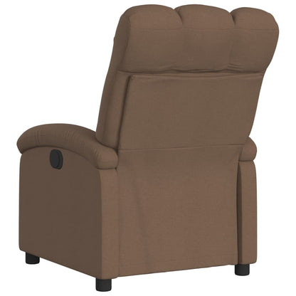 vidaXL Fauteuil de Relaxation Électrique Marron Tissu