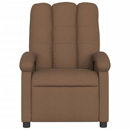 vidaXL Fauteuil de Relaxation Électrique Marron Tissu