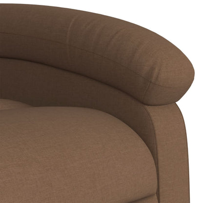 vidaXL Fauteuil de Relaxation Électrique Marron Tissu