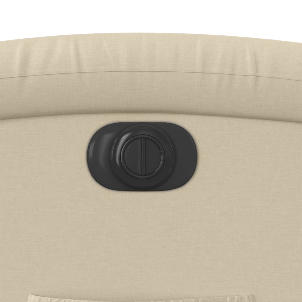 vidaXL Relaxsessel Elektrisch Creme Stoff