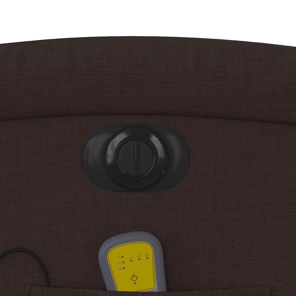 vidaXL Massagesessel Elektrisch Dunkelbraun Stoff
