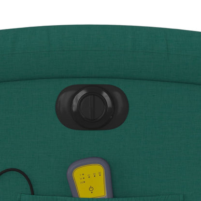 vidaXL Massagesessel Elektrisch Dunkelgrün Stoff