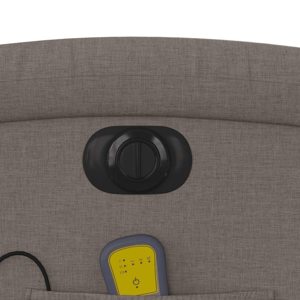 vidaXL Massagesessel Elektrisch Taupe Stoff